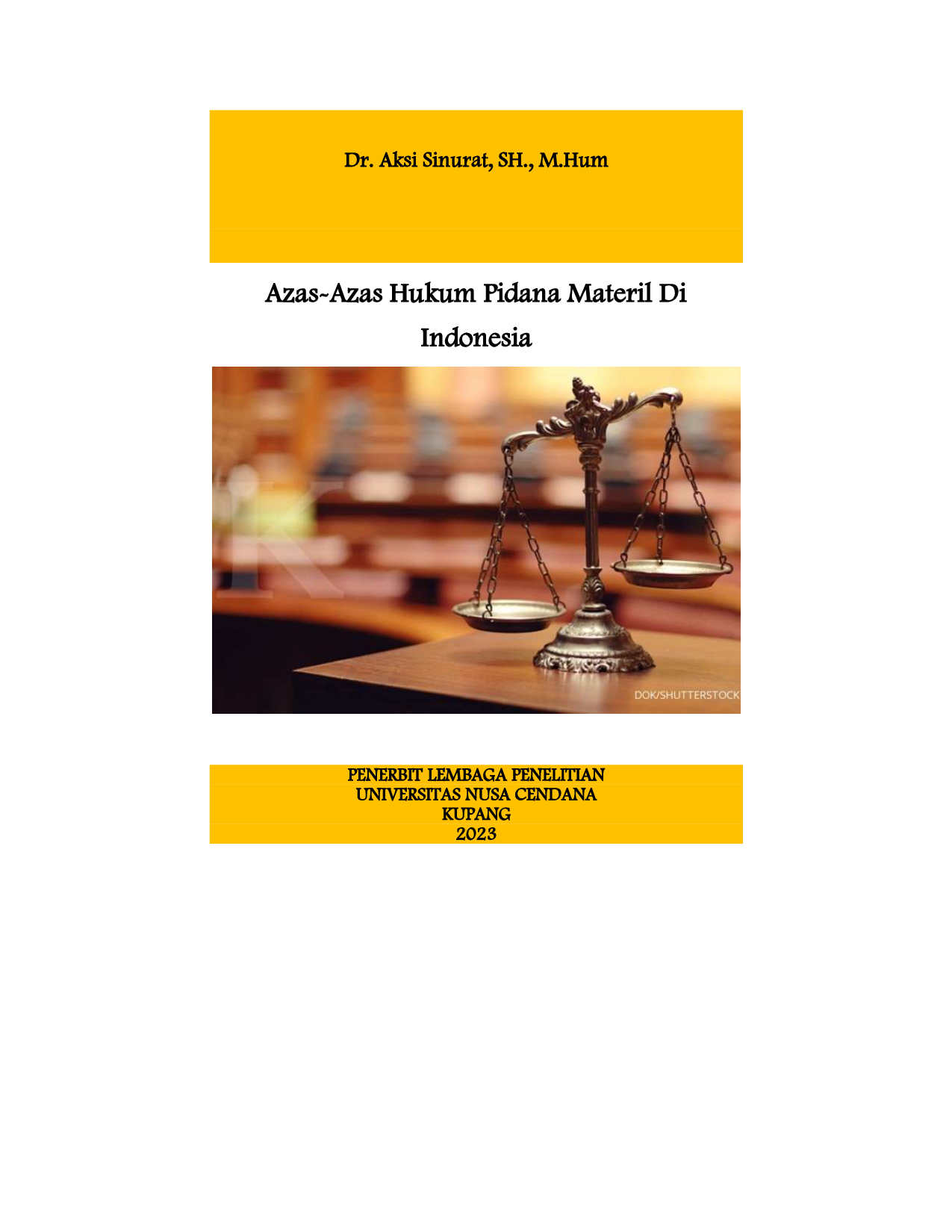 Thumbnail Asas-Asas Hukum Pidana Materil di Indonesia